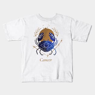 Hand Painted Cancer Zodiac Sign Kids T-Shirt